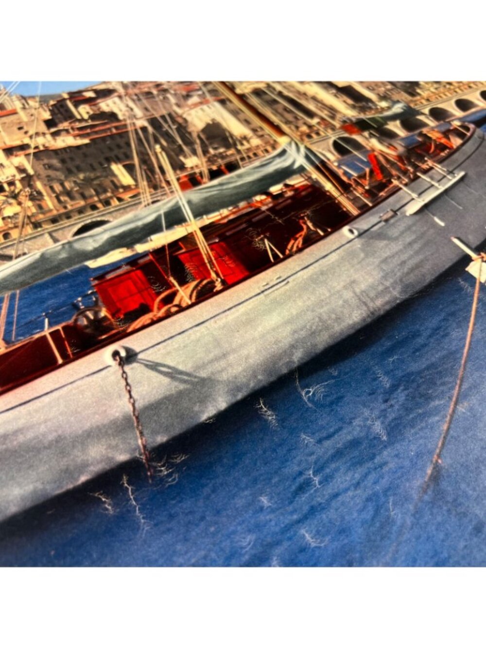 1950s ORIGINAL FRENCH TRAVEL POSTER, Ship, Riviera, Cote D'Azur - 24-1/2"x39" - Picture 14 of 16
